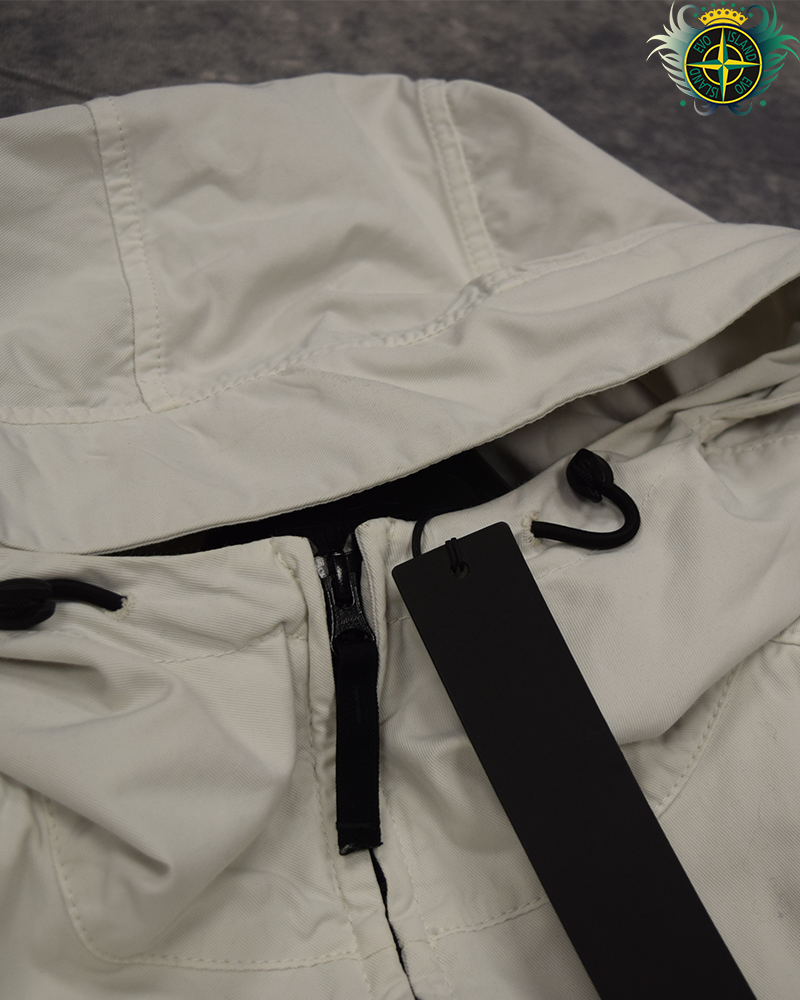 Stone Island Nylon Cotton Batavia 2/2 TC Jacket White - 3XL