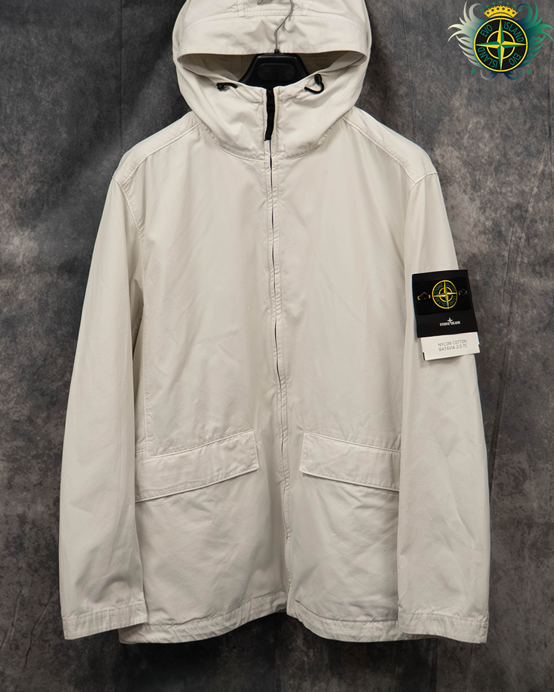 Stone Island Nylon Cotton Batavia 2/2 TC Jacket White - 3XL