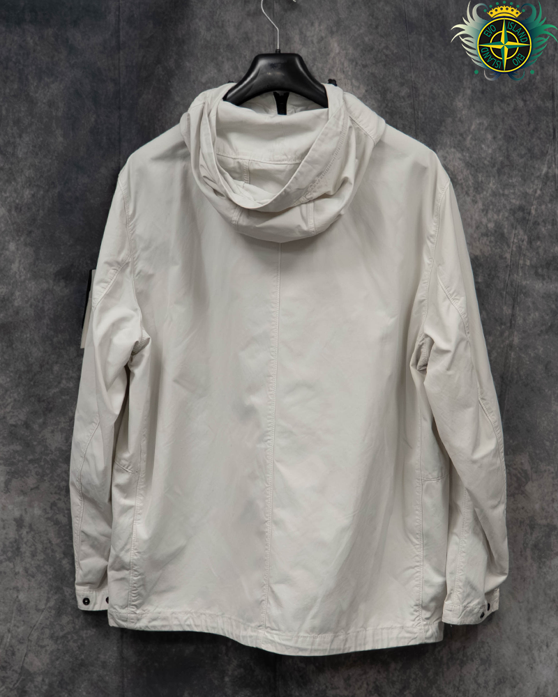 Stone Island Nylon Cotton Batavia 2/2 TC Jacket White - 3XL