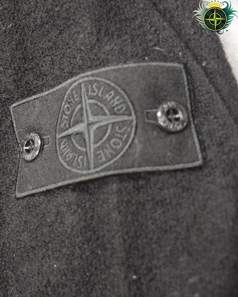 Stone Island Lana Wool Fleece Ghost Sweater Black