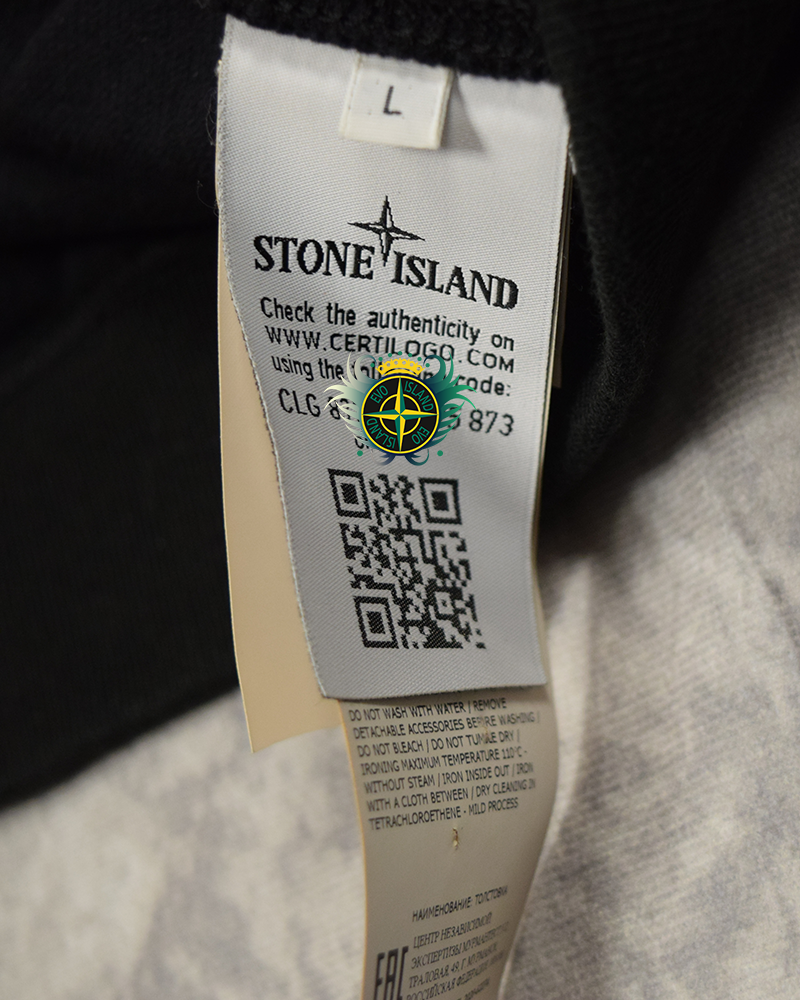 Stone Island Lana Wool Fleece Ghost Sweater Black