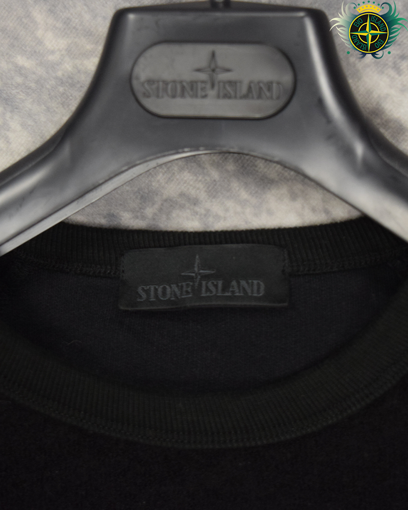 Stone Island Lana Wool Fleece Ghost Sweater Black