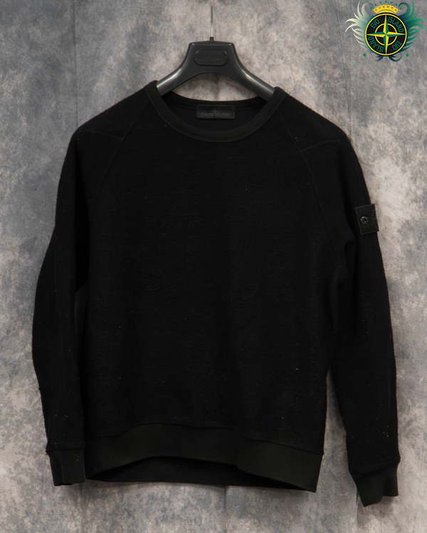 Stone Island Lana Wool Fleece Ghost Sweater Black - L