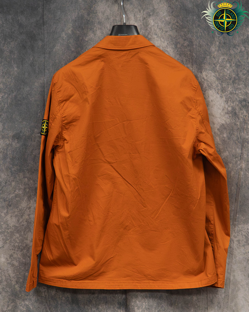 Stone Island Cotton Overshirt Orange - L