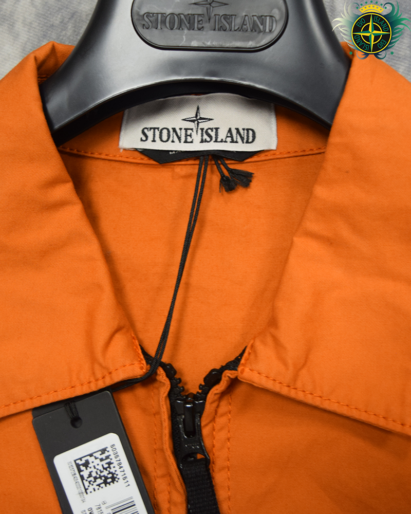 Stone Island Cotton Overshirt Orange - L