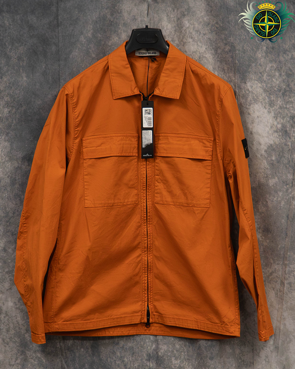 Stone Island Cotton Overshirt Orange - L
