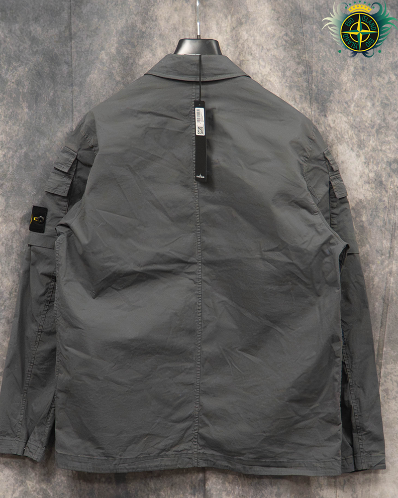 Stone Island Multi Pocket Cotton Overshirt Grey - XL