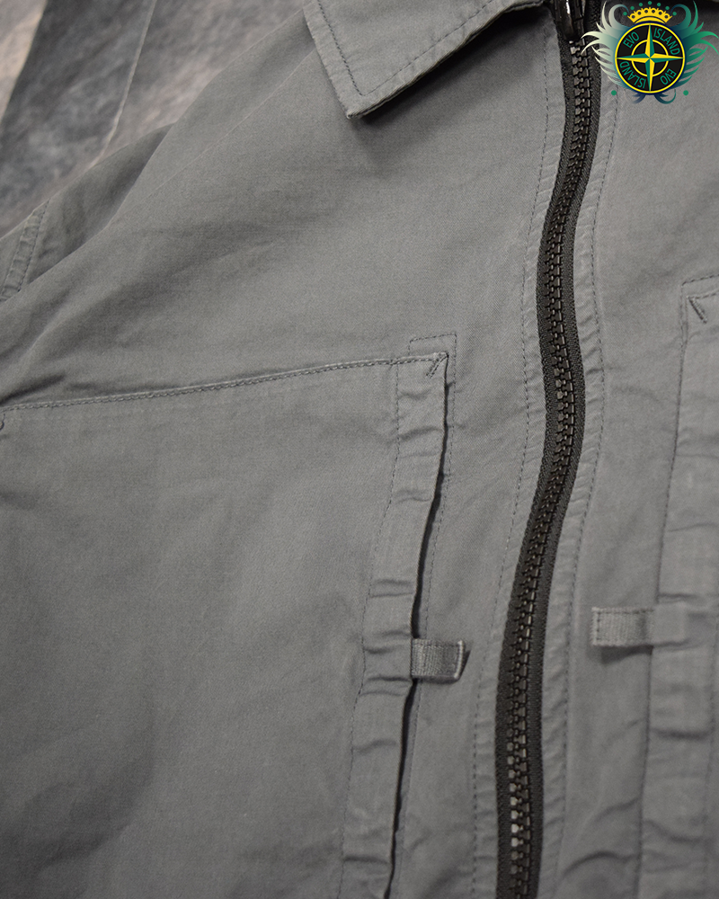 Stone Island Multi Pocket Cotton Overshirt Grey - XL