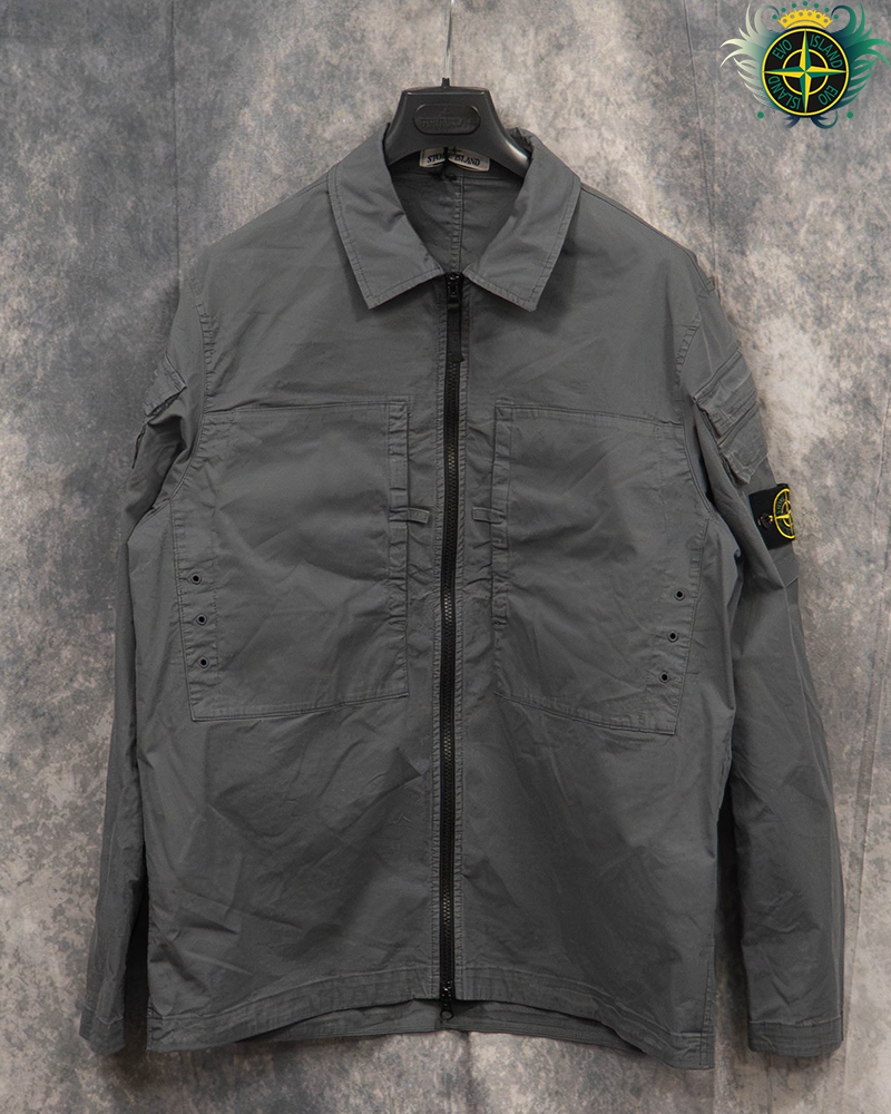 Stone Island Multi Pocket Cotton Overshirt Grey - XL