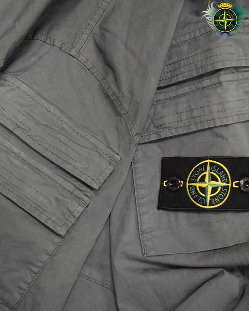 Stone Island Multi Pocket Cotton Overshirt Grey - XL