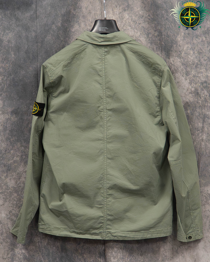 Stone Island Cotton Overshirt Sage