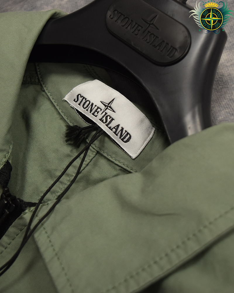 Stone Island Cotton Overshirt Sage