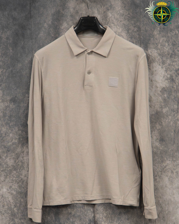 Stone Island Ghost Piece Long Sleeve Polo Grey - S