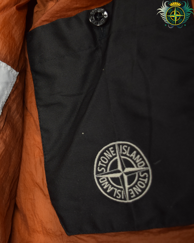 Stone Island Garment Dyed Crinkle Reps NY Down Gilet Burnt Orange