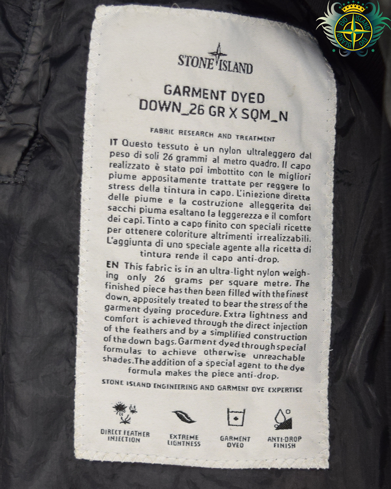 Stone Island Garment Dyed Down_26 gr x Sqm_m Green