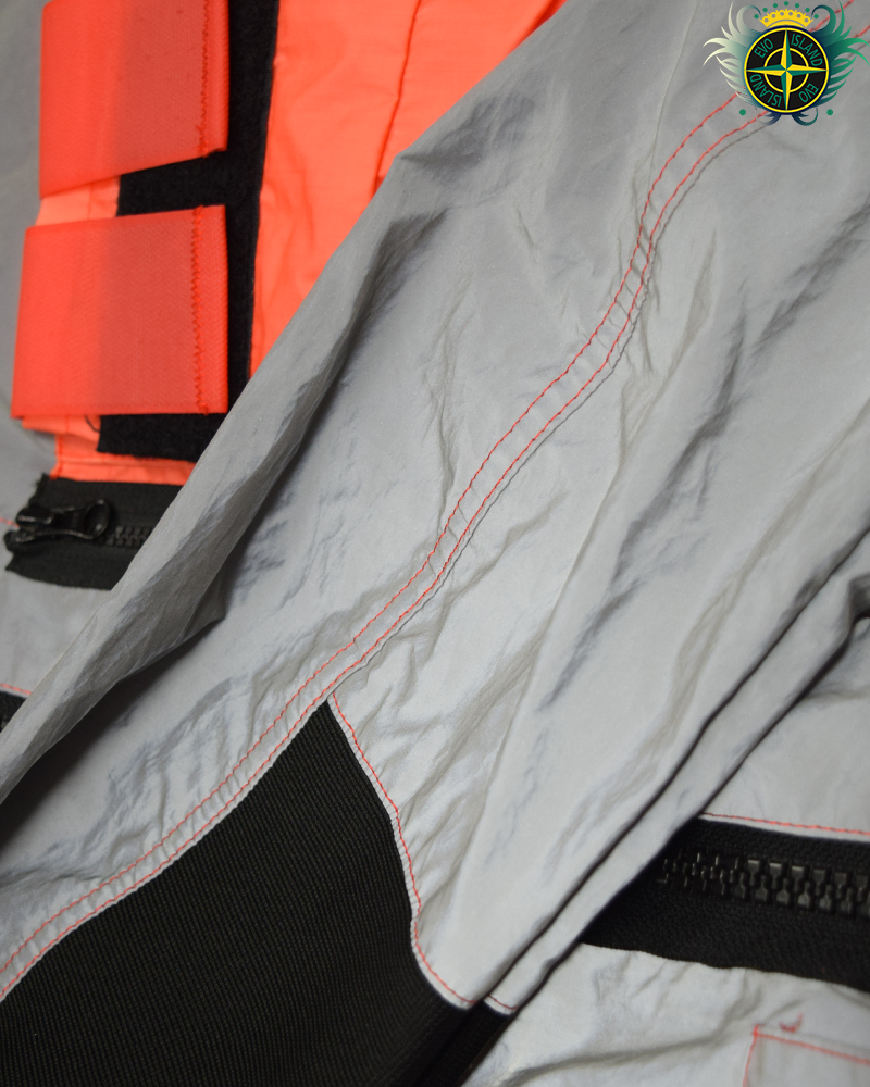 Stone Island Garment Dyed Plated Reflective Mussola Gommata Silver/Pink - M