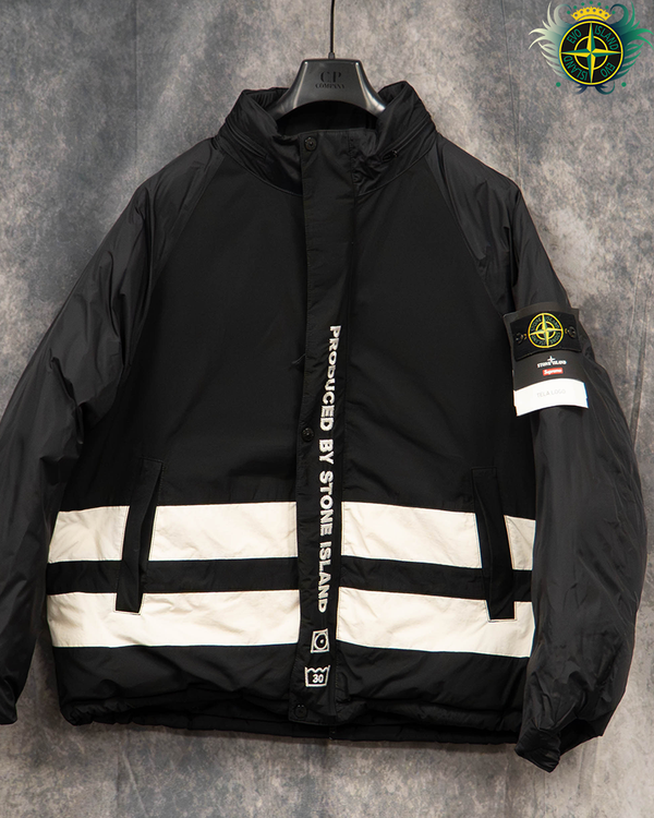 Stone Isand X Supreme Tela Logo Reversible Puffer Jacket Black - XL