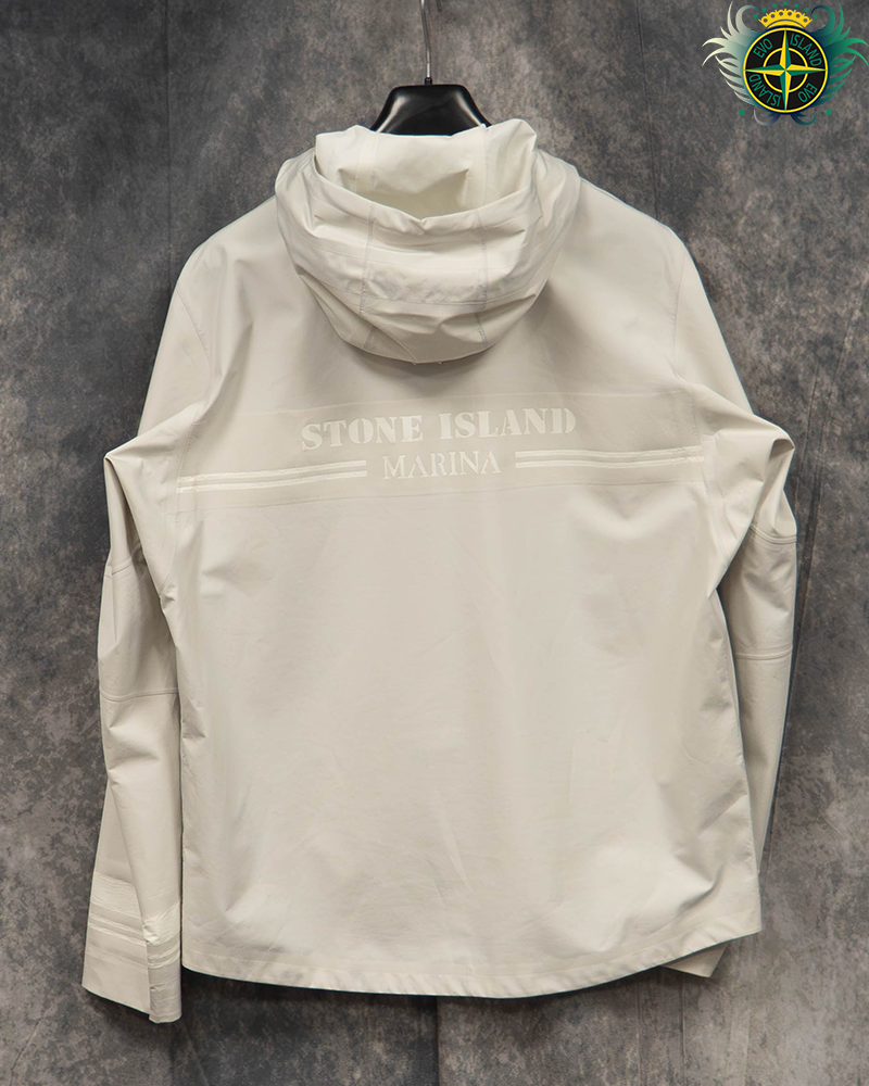 Stone Island Marina Tank Sheild Multi Layer Fusion Technology Jacket White