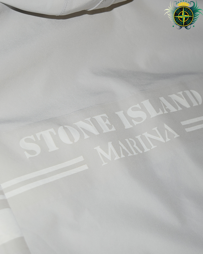 Stone Island Marina Tank Sheild Multi Layer Fusion Technology Jacket White