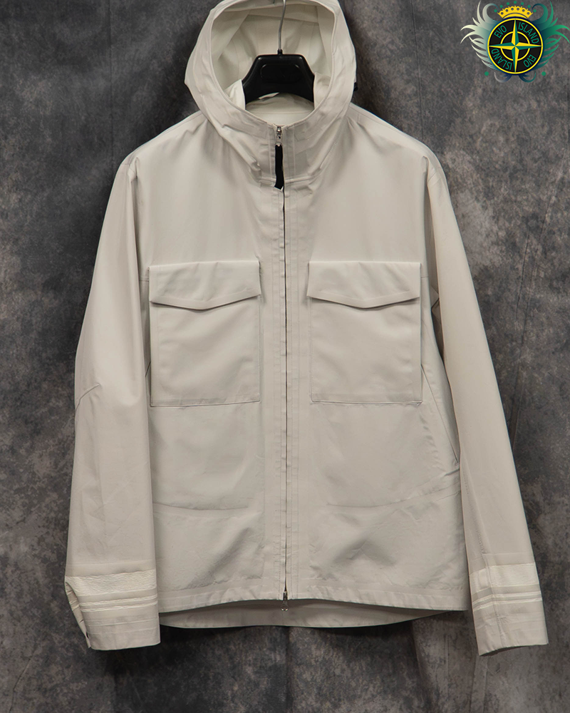 Stone Island Marina Tank Sheild Multi Layer Fusion Technology Jacket White