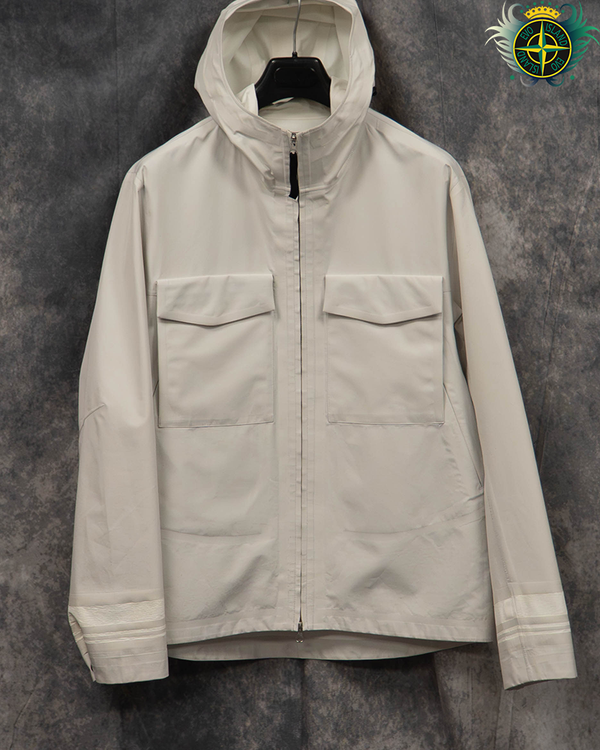 Stone Island Marina Tank Sheild Multi Layer Fusion Technology Jacket White
