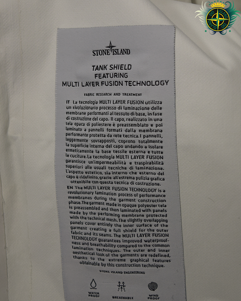 Stone Island Marina Tank Sheild Multi Layer Fusion Technology Jacket White