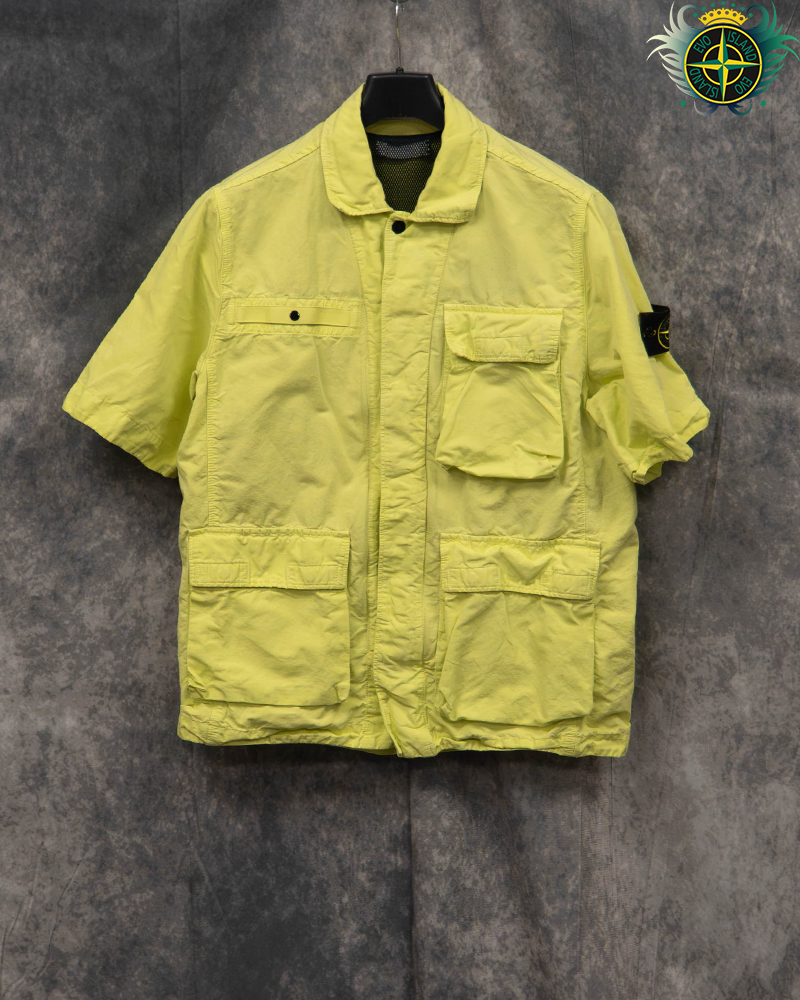 Stone Island Tela Colone Line Fiammato Jacket Yellow - S