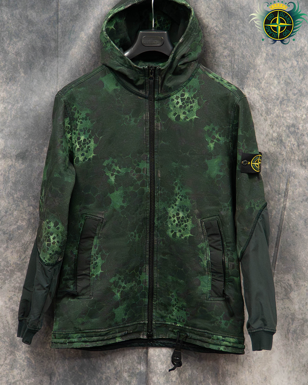 Stone Island Alligator Camo Hoodie - L