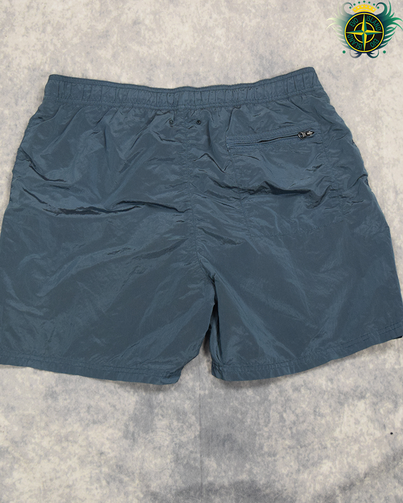 Stone Island Nylon Metal Swim Shorts Blue - L