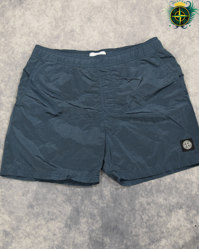 Stone Island Nylon Metal Swim Shorts Blue - L