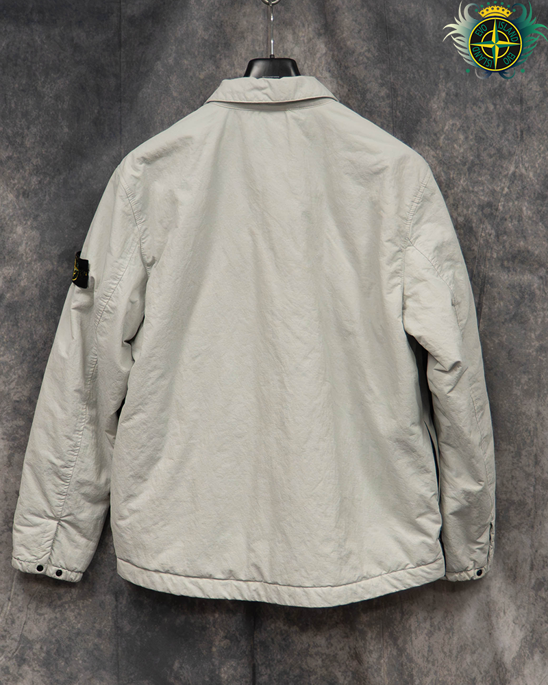 Stone Island Opaque Nylon Twill With primaloft-tc Light Grey - XXL