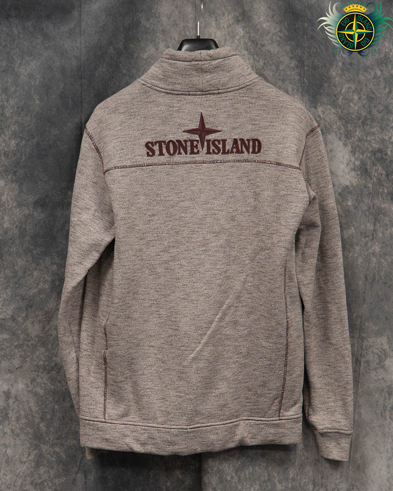 Stone Island Funnel Neck Drawstring Pullover Light Purple - L