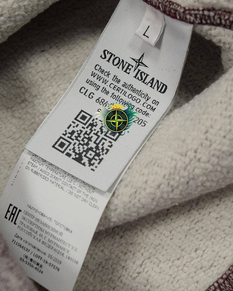 Stone Island Funnel Neck Drawstring Pullover Light Purple - L