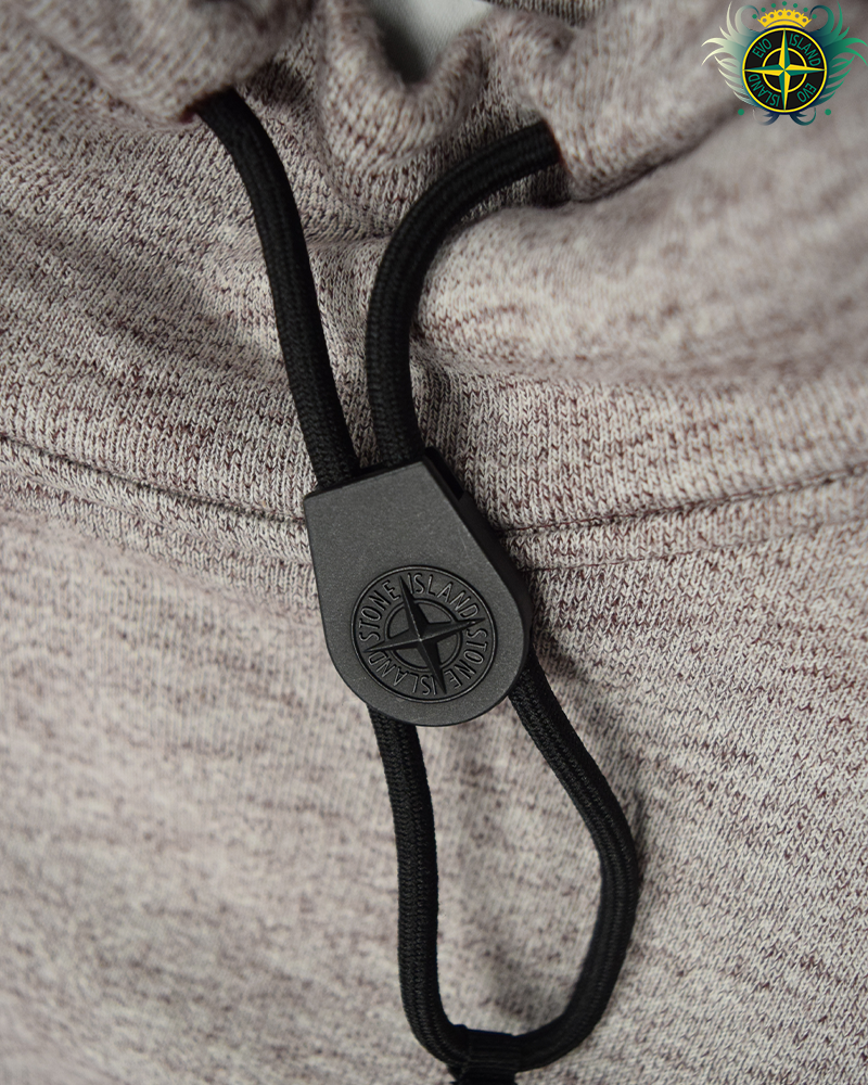 Stone Island Funnel Neck Drawstring Pullover Light Purple - L