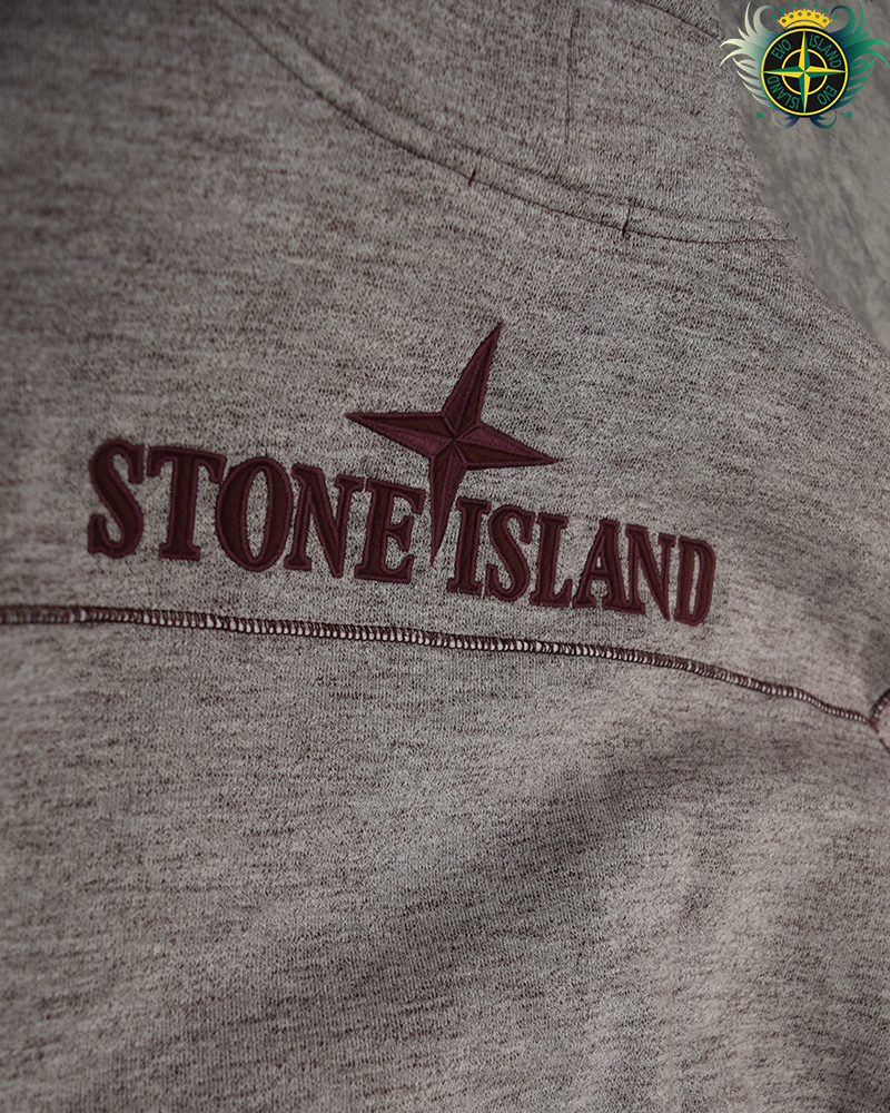 Stone Island Funnel Neck Drawstring Pullover Light Purple - L