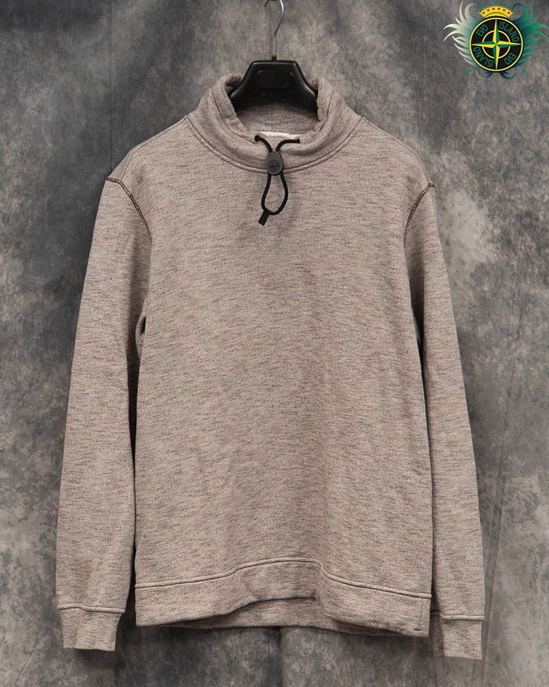 Stone Island Funnel Neck Drawstring Pullover Light Purple - L