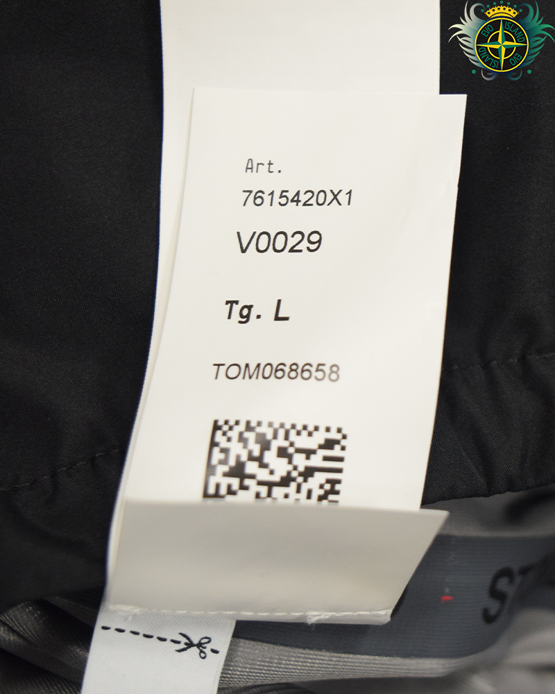 Stone Island 3L Gore-tex Recycled Polyester marina Smock + Bag Black - L