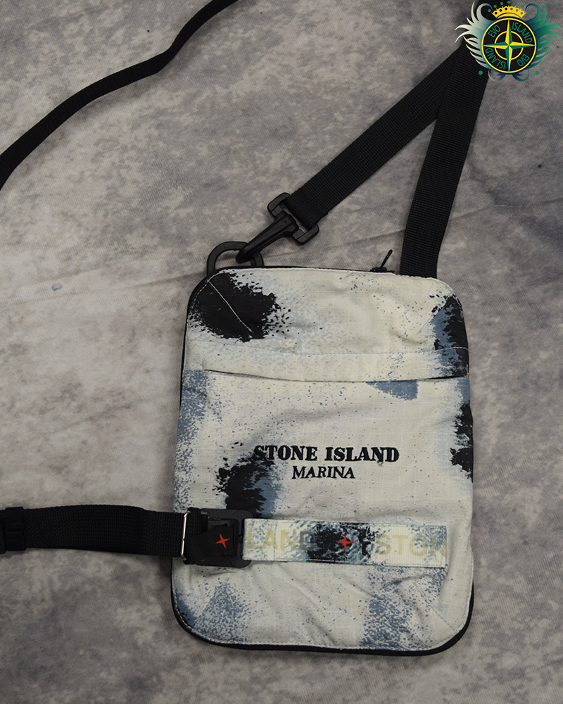 Stone Island 3L Gore-tex Recycled Polyester marina Smock + Bag Black - L