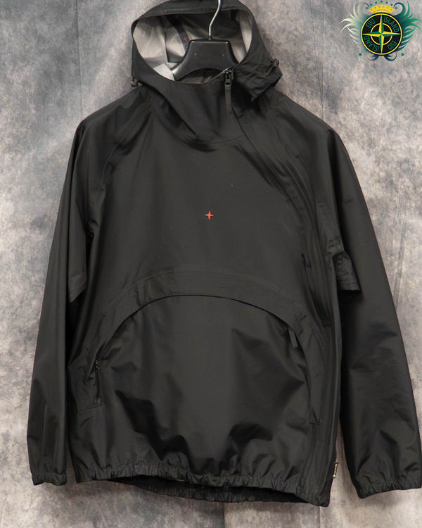 Stone Island 3L Gore-tex Recycled Polyester marina Smock + Bag Black - L