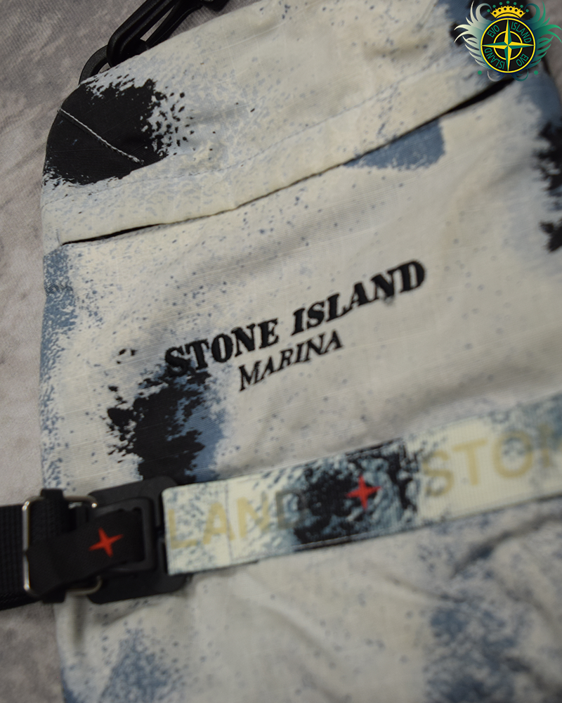 Stone Island 3L Gore-tex Recycled Polyester marina Smock + Bag Black - L