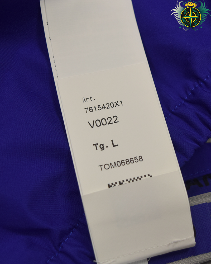 Stone Island 3L Gore-tex Recycled Polyester marina Smock + Bag Blue - L