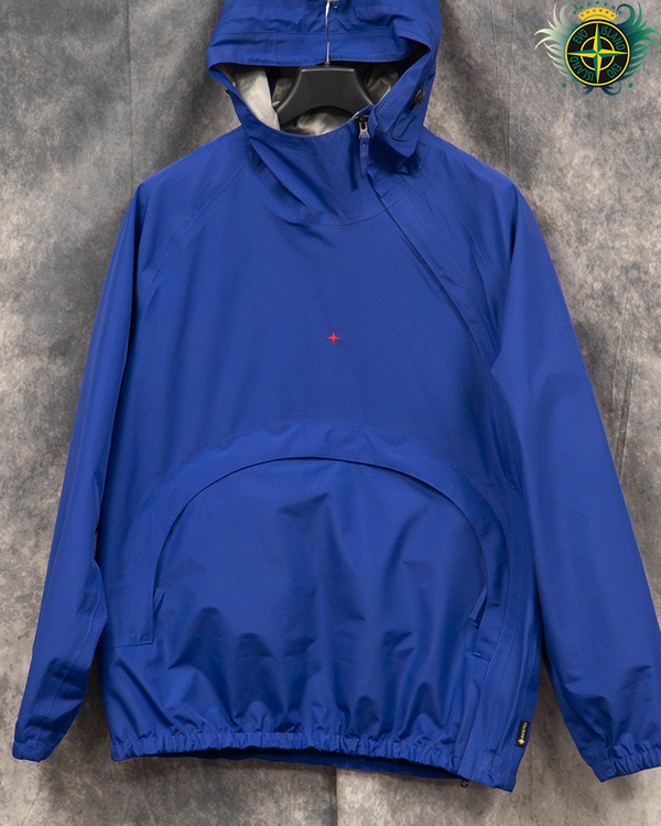 Stone Island 3L Gore-tex Recycled Polyester marina Smock + Bag Blue - L