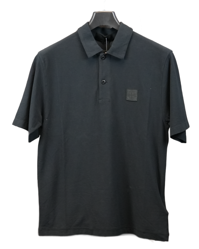 Stone Island Ghost Polo Shirt Navy Blue front view