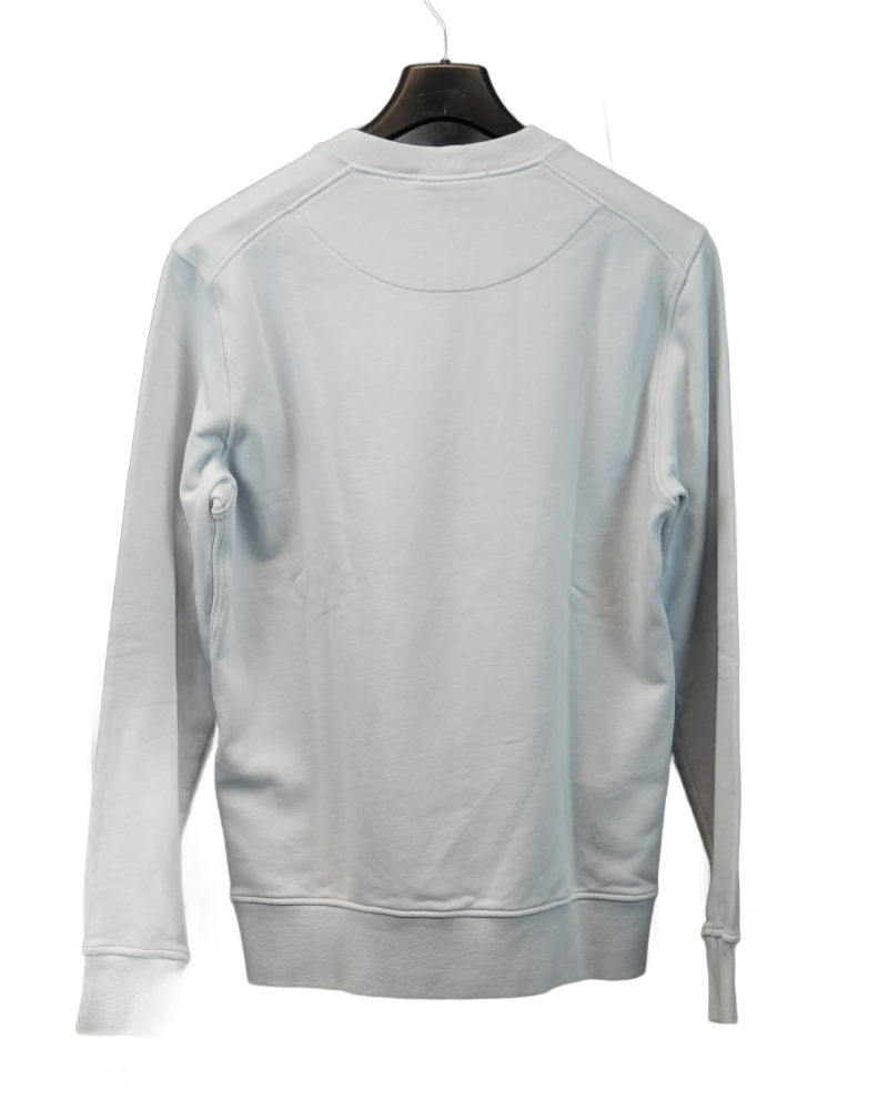 Stone Island Chest Print Logo Crewneck Blue back view