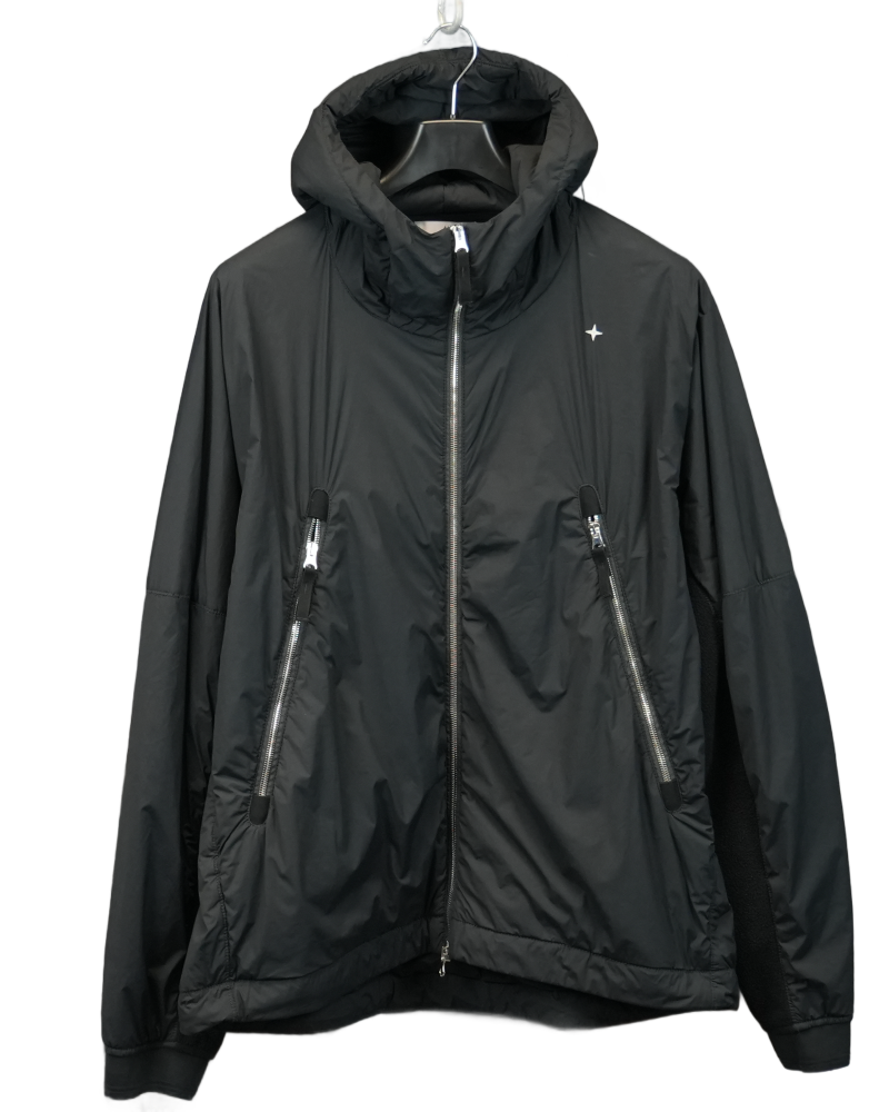 Stone Island Skin Touch Nylon-TC With Polar Tech Alpha Tech S.I. Stellina Black front view