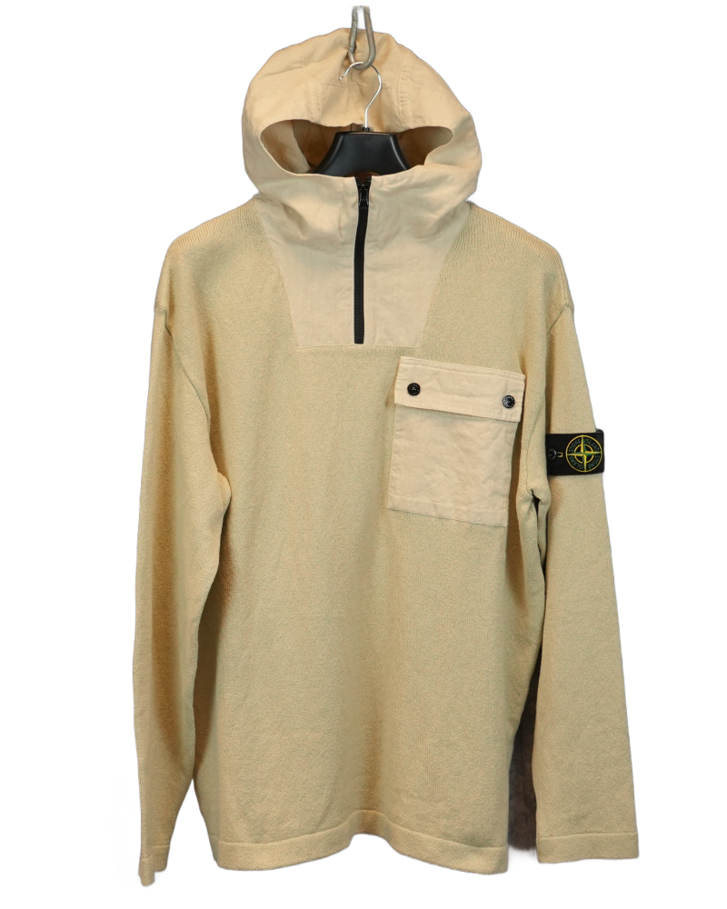 Stone Island Knit Smock Cream front view