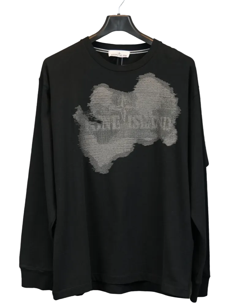 Stone Island Embroidered Crewneck Black front view