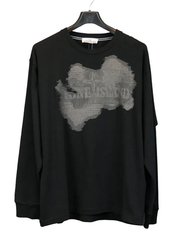 Stone Island Embroidered Crewneck Black front view