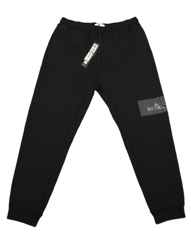 Stone Island Printed Joggers Black front view