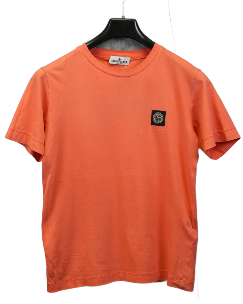 Stone Island Kids Patch Project T-Shirt coral front view